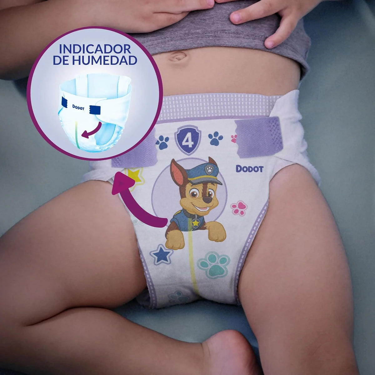 Dodot Pañales Bebé Activity, Talla 4 (9-14 kg),174 Pañales, Hasta 12h de Protección Antifugas y Ajuste, Pack Mensual