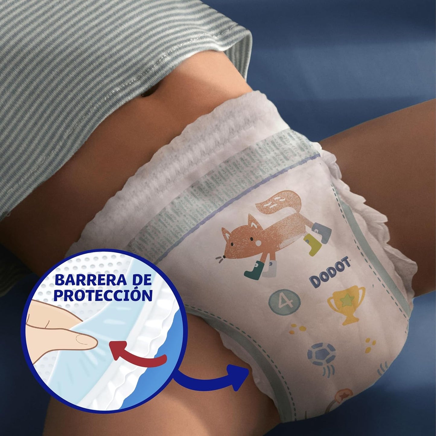 Dodot Baby Pants Diapers, Size 5, 12-17 kg, 180 Diapers, 360° Adjustment Anti-Leak Diaper, Monthly Pack